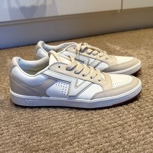 Vans Women’s Cream and White Sneakers